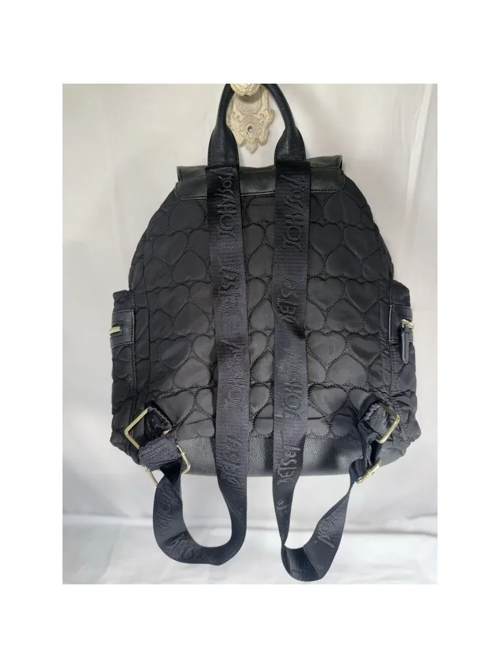 Betsey Johnson Backpack Quilted Black